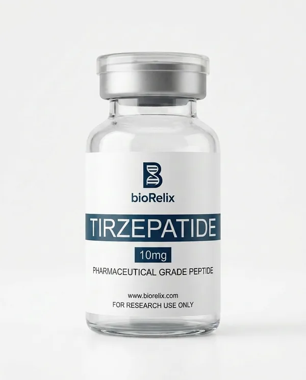 Tirzepatide 10mg research peptide vial